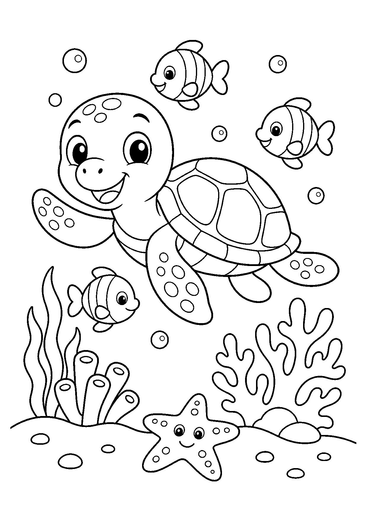 Sea Turtle & Friends