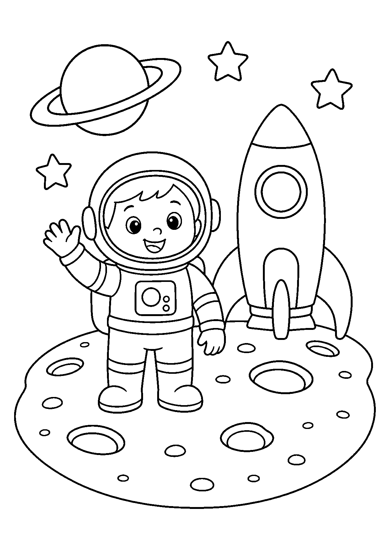 Little Astronaut on the Moon